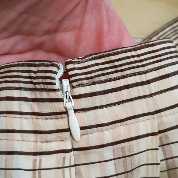 Vintage Robin Howe silk pleated skirt sz 12 - Picture 5 of 6